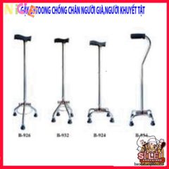 Gậy Chống 3-4 Chân Cho Người Già - Bền Bỉ, An Toàn và Có Thể Điều Chỉnh, Hỗ Trợ Tăng Cường Di Chuyển Cho Người Cao Tuổi