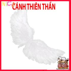 Cánh Lông Vũ Trắng Halloween - Phụ Kiện Hóa Trang Độc Đáo Cho Tiệc, Cosplay, Tiệc Bachelorette, Tạo Dáng Ấn Tượng