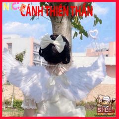 Cánh Lông Vũ Trắng Halloween - Phụ Kiện Hóa Trang Độc Đáo Cho Tiệc, Cosplay, Tiệc Bachelorette, Tạo Dáng Ấn Tượng
