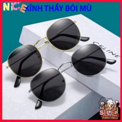 Kính Mát Thời Trang Nobita Tròn - Kính Đen Cá Tính Phong Cách Thầy Bói Huyền Bí UV400 Cho Mùa Hè Năng Động