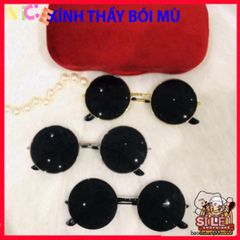 Kính Mát Thời Trang Nobita Tròn - Kính Đen Cá Tính Phong Cách Thầy Bói Huyền Bí UV400 Cho Mùa Hè Năng Động