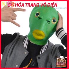 Mặt Nạ Silicon Ếch Xanh Dễ Thương - Phụ Kiện Hóa Trang Người Lớn Phong Cách Hacker cho Tiệc Halloween và Sinh Nhật