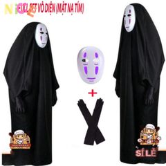 Bộ Cosplay Vô Diện Spirited Away - Trang Phục Halloween & Lễ Hội Size S-XL, Bộ Phụ Kiện Hoàn Hảo cho Người Yêu Thích Văn Hóa Nhật Bản