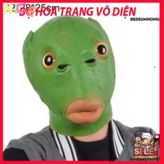 Mặt Nạ Hóa Trang Quái Thú Đầu Cá Màu Xanh Lá cho Tiệc Halloween - Phụ Kiện Cosplay Độc Đáo và Thú Vị