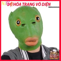 Mặt Nạ Hóa Trang Quái Thú Đầu Cá Màu Xanh Lá cho Tiệc Halloween - Phụ Kiện Cosplay Độc Đáo và Thú Vị