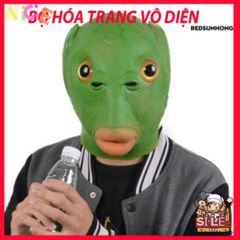 Mặt Nạ Hóa Trang Quái Thú Đầu Cá Màu Xanh Lá cho Tiệc Halloween - Phụ Kiện Cosplay Độc Đáo và Thú Vị