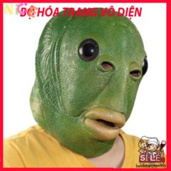 Mặt Nạ Hóa Trang Quái Thú Đầu Cá Màu Xanh Lá cho Tiệc Halloween - Phụ Kiện Cosplay Độc Đáo và Thú Vị