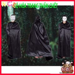 Bộ Trang Phục Halloween Thần Chết - Đồ Hóa Trang Ma Kinh Dị Với Mặt Nạ và Găng Tay Cho Nam Nữ, Phong Cách Độc Đáo, 120cm