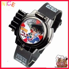 Đồng hồ trẻ em hình thám tử Conan Edogawa - Thiết kế độc đáo với kính lúp và đèn laser, quà tặng hoàn hảo cho fan manga