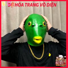 Mặt Nạ Hóa Trang Ếch Xanh & Đầu Cá Hài Hước - Silicone An Toàn Cho Tiệc Tùng & Lễ Hội - Độc Đáo, Vui Nhộn, Phong Cách Thú Vị