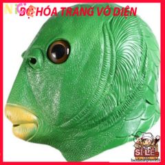 Mặt Nạ Hóa Trang Ếch Xanh & Đầu Cá Hài Hước - Silicone An Toàn Cho Tiệc Tùng & Lễ Hội - Độc Đáo, Vui Nhộn, Phong Cách Thú Vị