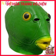 Mặt Nạ Hóa Trang Ếch Xanh & Đầu Cá Hài Hước - Silicone An Toàn Cho Tiệc Tùng & Lễ Hội - Độc Đáo, Vui Nhộn, Phong Cách Thú Vị