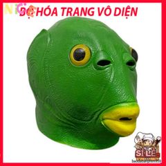 Mặt Nạ Hóa Trang Ếch Xanh & Đầu Cá Hài Hước - Silicone An Toàn Cho Tiệc Tùng & Lễ Hội - Độc Đáo, Vui Nhộn, Phong Cách Thú Vị