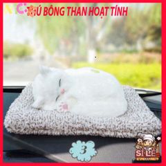 Kính Chào Mèo Bông Khử Mùi Than Hoạt Tính - Phụ Kiện Trang Trí Dễ Thương Cho Xe Ô Tô và Văn Phòng, An Toàn Cho Gia Đình