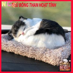 Kính Chào Mèo Bông Khử Mùi Than Hoạt Tính - Phụ Kiện Trang Trí Dễ Thương Cho Xe Ô Tô và Văn Phòng, An Toàn Cho Gia Đình