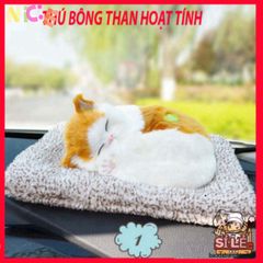 Kính Chào Mèo Bông Khử Mùi Than Hoạt Tính - Phụ Kiện Trang Trí Dễ Thương Cho Xe Ô Tô và Văn Phòng, An Toàn Cho Gia Đình