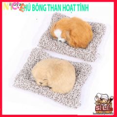 Gấu Bông Ô Tô Dễ Thương - Cún Ngủ Nhồi Bông Than Tre Hoạt Tính Trang Trí Xe Hơi, Quà Sinh Nhật Cho Bé