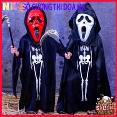 Bộ trang phục Halloween Xương và Mặt Nạ Đầu Lâu - Thời trang ma quái độc đáo cho lễ hội và tiệc hóa trang