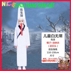 Bộ Trang Phục Halloween Thần Chết Scream - Quái Vật Hắc Bạch Vô Thường Với Áo Choàng, Găng Tay, Kính LED - Ấn Tượng Và Độc Đáo!