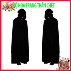 Bộ Trang Phục Halloween Thần Chết - Áo Choàng Có Mũ, Găng Tay Xương Sợ Hãi - Thời Trang Hóa Trang Độc Đáo Cho Tiệc Tùng