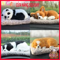 Thú Bông Than Hoạt Tính Khử Mùi - Phụ Kiện Dễ Thương Trang Trí Taplo Xe Ô Tô - Hình Chó Husky, Mèo Trắng, Beagle