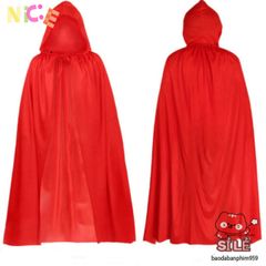 Áo Choàng Halloween 2 Lớp Đen Đỏ - Hóa Thân Thần Chết Phù Thủy Độc Đáo, Trang Phục Cosplay Mùa Lễ Hội