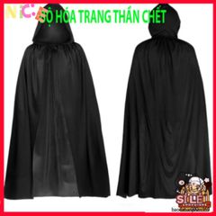 Áo Choàng Halloween 2 Lớp Đen Đỏ - Hóa Thân Thần Chết Phù Thủy Độc Đáo, Trang Phục Cosplay Mùa Lễ Hội