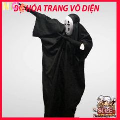 Bộ Đồ Cosplay Vô Diện từ Spirited Away - Áo Choàng Đen, Mặt Nạ Bí Ẩn & Găng Tay Dài - Trang Phục Hóa Trang Độc Đáo Cho Mọi Lứa Tuổi