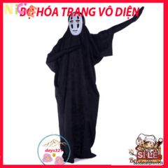 Bộ Đồ Cosplay Vô Diện từ Spirited Away - Áo Choàng Đen, Mặt Nạ Bí Ẩn & Găng Tay Dài - Trang Phục Hóa Trang Độc Đáo Cho Mọi Lứa Tuổi