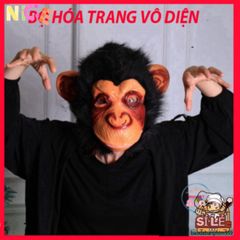 Mặt Nạ Khỉ Đột Đen - Mặt Nạ Halloween Độc Đáo Phong Cách Hacker, Latex An Toàn, Thích Hợp Cho Tiệc Hóa Trang, Chụp Hình Thú Vị