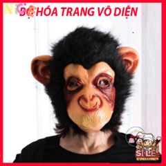 Mặt Nạ Khỉ Đột Đen - Mặt Nạ Halloween Độc Đáo Phong Cách Hacker, Latex An Toàn, Thích Hợp Cho Tiệc Hóa Trang, Chụp Hình Thú Vị