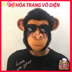 Mặt Nạ Khỉ Đột Đen - Mặt Nạ Halloween Độc Đáo Phong Cách Hacker, Latex An Toàn, Thích Hợp Cho Tiệc Hóa Trang, Chụp Hình Thú Vị