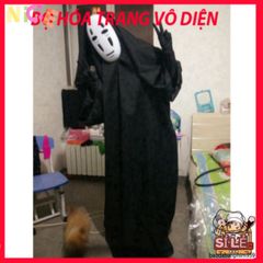 Set Trang Phục Cosplay Ma Vô Diện Spirited Away - Áo Choàng & Mặt Nạ Đen Cho Mọi Lứa Tuổi - Phong Cách Hayao Miyazaki