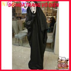 Set Trang Phục Cosplay Ma Vô Diện Spirited Away - Áo Choàng & Mặt Nạ Đen Cho Mọi Lứa Tuổi - Phong Cách Hayao Miyazaki