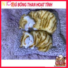 Bộ Đôi Mèo Dễ Thương - Thú Bông Khử Mùi Ô Tô, Lọc Không Khí Than Hoạt Tính, Phụ Kiện Trang Trí Xe Hơi