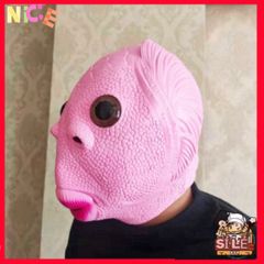 Mặt Nạ Cá HỒNG Silicone Người Lớn - Hoá Trang Halloween Độc Đáo, Phù Hợp Cho TikTok & Tiệc Tùng