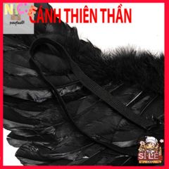 Bộ Cánh Thiên Thần Đen Trắng Lông Vũ cho Người Lớn và Trẻ Em - Trang Phục Cosplay Độc Đáo, Quà Tặng Sinh Nhật