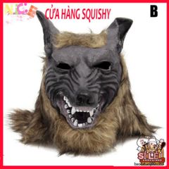 Mặt Nạ Nhập Vai Người Sói Cao Su Tự Nhiên - Phụ Kiện Halloween Chất Lượng Cao, Sống Động Và Ấn Tượng