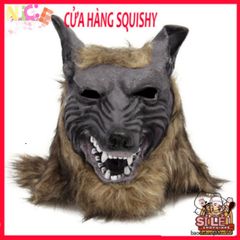 Mặt Nạ Nhập Vai Người Sói Cao Su Tự Nhiên - Phụ Kiện Halloween Chất Lượng Cao, Sống Động Và Ấn Tượng