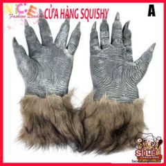 Mặt Nạ Nhập Vai Người Sói Cao Su Tự Nhiên - Phụ Kiện Halloween Chất Lượng Cao, Sống Động Và Ấn Tượng