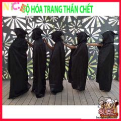 Bộ Trang Phục Thần Chết Halloween Độc Đáo Cho Nam Nữ - Áo Choàng, Mặt Nạ, Găng Tay - Đồ Hóa Trang Rùng Rợn