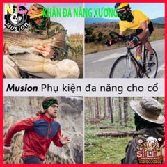 Khẩu Trang Musion Đa Năng - Chống Nắng UPF 30+, Thoáng Khí, Đeo Được 12 Cách Khác Nhau, Phong Cách Thể Thao Mới Nhất