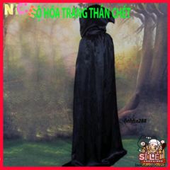 Bộ Trang Phục Thần Chết Halloween Cao Cấp - Áo Quần Ma Quái Cho Nam Nữ Với Mặt Nạ Ám Ảnh, Găng Tay Ấn Tượng