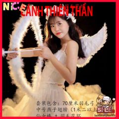 Bộ Cánh Cục Cưng Trắng Cosplay Cho Bé - Trang Phục Hóa Trang Ấn Tượng Dành Cho Biểu Diễn & Chụp Ảnh, Nhiều Kích Cỡ