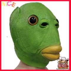Mặt Nạ Hóa Trang Đầu Thú Silicone - Thiết Kế Quái Vật Cá Xanh, Hồng, Cam Dành Cho Tiệc Hóa Trang, Cosplay Thú Vị