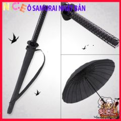 Dù Mưa Katana Nhật Bản 16 Nan - Ô Đen Thời Trang Bảo Vệ Chống Nắng Mưa, Phụ Kiện Độc Đáo và Chắc Chắn
