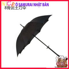 Dù Mưa Katana Nhật Bản 16 Nan - Ô Đen Thời Trang Bảo Vệ Chống Nắng Mưa, Phụ Kiện Độc Đáo và Chắc Chắn