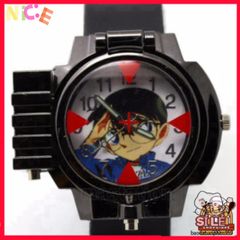 Đồng Hồ Thời Trang Trẻ Em Conan - Hình Ảnh Edogawa và Kid Ran Mori, Tính Năng Kính Lúp, Đèn Laser - Quà Tặng Manga Nhật Bản