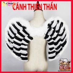 Cánh Thiên Thần Cosplay Halloween - Phụ Kiện Độc Đáo Cho Tiệc Hóa Trang & Lễ Hội, Kích Thước 60x50cm, Chất Liệu Lông Ngỗng Cao Cấp