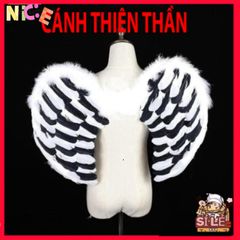 Cánh Thiên Thần Cosplay Halloween - Phụ Kiện Độc Đáo Cho Tiệc Hóa Trang & Lễ Hội, Kích Thước 60x50cm, Chất Liệu Lông Ngỗng Cao Cấp